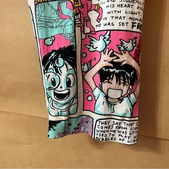 Moschino | Vintage 90s Comic Anime Manga Print Pants Trousers Size 8 - Picture 10 of 16